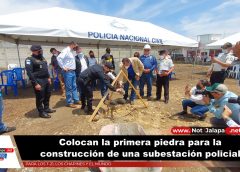 Colocan la primera piedra para la construcción de una subestación policial