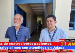 Más de cuatrocientos pacientes renales al mes son atendidos en Jalapa