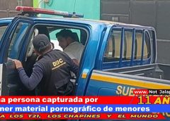 Una persona capturada por tener material pornográfico de menores