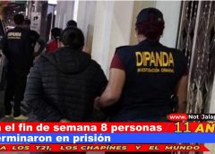 En el fin de semana 8 personas terminaron en prisión