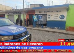 Los ladrones se llevaron 16 cilindros de gas propano