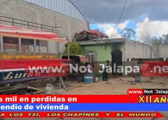Dos mil en perdidas en incendio de vivienda