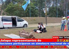 En Jalapa representantes de instituciones participaron en simulacro nacional de sismo