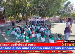 Realizan actividad para enseñarle a los niños como cuidar sus riñones