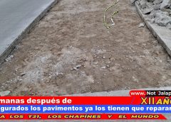 Semanas después de inaugurados los pavimentos ya los tienen que reparar